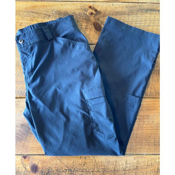 Duluth Trading Co Pants Womens 14x31 Gray Cargo Straight Leg Roll Tab Nylon - Picture 1 of 14